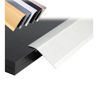 Striscia di rifinitura for bordi da 35", altezza rampa della porta 2/5"-2", striscia transizione soglia del raccoglitore giunzioni, alluminio(Silver,L50cm/1.6ft)