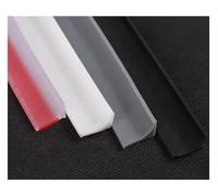 Striscia di ritenzione della diga for lavello for piano lavoro, tenuta for doccia autoadesiva impermeabile, Sistema dell'acqua sulla soglia(Black,2m/78 inch)