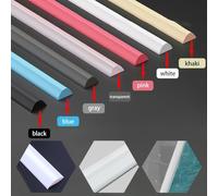Striscia di ritenzione idrica in silicone per bagno, barriera flessibile per soglie della doccia per mantenere l'acqua contenuta e separare le zone del bagno asciutte e bagnate (rosa, 200 cm)