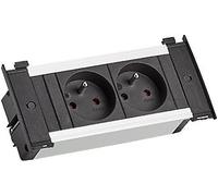 Striscia di socket di Bachmann Kapsa XS 2xute Sockets Farmatura: 2,0 m H05VV-F 3G1,5 mm² nero con spina di gruppo di contatto NEW
