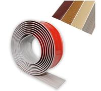 Striscia di Soglia Autoadesivo - Strisce Profilo di Transizione Pavimento in PVC per Coprire Fughe Tra Pavimenti in Legno e Piastrelle, Piatto Striscia di transizione(Gray Wood Grain,7.6cm*1.0m)