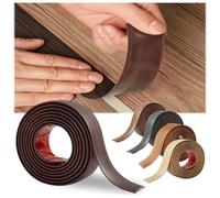 Striscia di Soglia in PVC autoadesiva per Pavimento Profilo di Transizione Impermeabile Striscia di transizione Per Coprire Fughe Tra Pavimenti in Legno e Piastrelle(Black Walnut,7.6cm*1.0m)