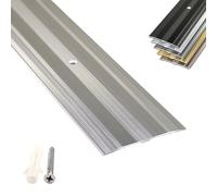 Striscia di soglia per porta, barra di transizione in metallo, resistente divisore per pavimento con chiodi a vite per transizioni superficiali lisce, design resistente per un uso duraturo