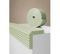 Striscia di spugna anti-collisione, imbottitura murale staccabile e adesiva, imbottitura murale 3D, imbottitura murale for scale, soppalchi, imbottitura morbida angolare (lunghezza 200 cm)(Green,Width