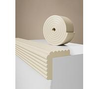 Striscia di spugna anti-collisione, imbottitura murale staccabile e adesiva, imbottitura murale 3D, imbottitura murale for scale, soppalchi, imbottitura morbida angolare (lunghezza 200 cm)(Beige,Width