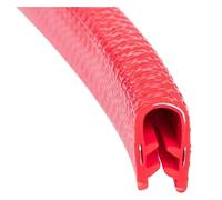 Striscia di tenuta a U, guarnizione di rifinitura, Guarnizione in gomma a forma di U da 3,28 piedi utilizzata for portelli, portelli e piastre in acciaio for vetri delle auto(Red,10mm x 7mm)