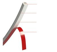 Striscia di tenuta flessibile, anti collisione, buona adesione, bianco, 4 6 mm di spazio (tipo I 9 x 2 mm marrone)