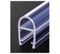 Striscia di tenuta for porta in vetro del bagno, striscia di tenuta for porta in vetro della doccia, striscia di tenuta for porta in silicone morbida lunga 78,74 pollici(U-shaped,1.2cm (1/2”))