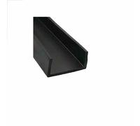 Striscia di tenuta in gomma a forma di U con scanalatura da 0,5 mm a 40 mm, protezione nera per bordi, per portiere auto, vetro, pannelli metallici - U-20-1M