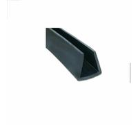 Striscia di tenuta in gomma a forma di U con scanalatura da 0,5 mm a 40 mm, protezione nera per bordi, per portiere auto, vetro, pannelli metallici - U-07-1M