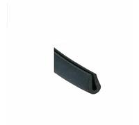 Striscia di tenuta in gomma a forma di U con scanalatura da 0,5 mm a 40 mm, protezione nera per bordi, per portiere auto, vetro, pannelli metallici - U-01-1M
