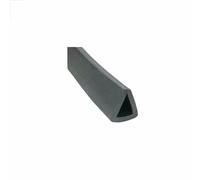 Striscia di tenuta in gomma a forma di U con scanalatura da 0,5 mm a 40 mm, protezione nera per bordi, per portiere auto, vetro, pannelli metallici - U-06-1M