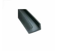 Striscia di tenuta in gomma a forma di U con scanalatura da 0,5 mm a 40 mm, protezione nera per bordi, per portiere auto, vetro, pannelli metallici - U-10-1M