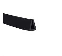 Striscia di tenuta in gomma a U, rivestimento del bordo in con canale a 3,28 piedi fondo piatto nero a forma guarnizione della porta automobilistica(10mm x 7mm)