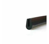 Striscia di tenuta in gomma nera a forma di U da 1-5 m, protezione per bordi a sezione a U, protezione per porte auto, vetro, pannelli metallici, bordo arrotondato da 1,5-2 mm, 1 metro