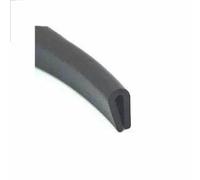 Striscia di tenuta in gomma nera con scanalatura da 0,5 a 40 mm, per bordi a forma di U, per portiere di auto, vetro, pannelli metallici, rotondi, 5x10 mm, 2 metri