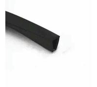 Striscia di tenuta in gomma nera con scanalatura da 1 m, per bordi a forma di U da 0,5 a 40 mm, per portiere di auto, vetro, pannelli metallici, piatti, 7x10 mm, 2 metri