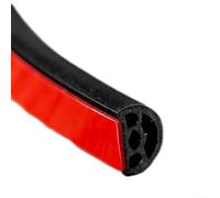 Striscia di tenuta in gomma siliconica per porte con design a cavità per isolamento acustico per massimizzare l'efficacia della riduzione del rumore (nero)