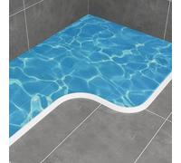 Striscia di tenuta in silicone per bagni, per trattenere l'acqua nelle soglie della doccia e prevenire la diffusione dell'acqua nelle aree asciutte (trasparente, 50 cm)