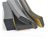 Striscia di tenuta in spugna autoadesiva in gomma, larghezza 10-30 mm, spessore 2-20 mm, adesiva su un solo lato, guarnizione anti-collisione in schiuma nera EVA, 10 mm x 10 mm x 2 m