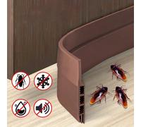 Striscia Di Tenuta Inferiore Della Porta A 3 Fori Da 50 Mm, Antivento, Calda, Anti-insetto, Insonorizzata Per Lo Spazio Tra Le Porte Della Camera Da Letto Tagli UnicaTPE