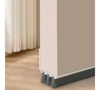 Striscia di tenuta inferiore della porta a tre strati con materiale a spazzola densa per ridurre al minimo il rumore e sigillare le lacune su diversi tipi di porte, tra cui ufficio e garage (marrone