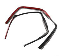 Striscia di tenuta inferiore della porta con spazzola per isolamento acustico, antispifferi e blocco della luce, in TPE per porte interne, colore: nero