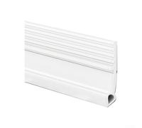 Striscia di tenuta inferiore della porta con struttura in TPE, design a coste rinforzate e acrilico resistente per un efficace isolamento acustico, protezione da polvere e vento sulle porte (bianco)