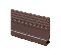 Striscia di tenuta inferiore della porta in TPE con design a coste rinforzate e forte colla acrilica, adatta per bloccare aria, polvere e rumore sotto le porte (marrone)