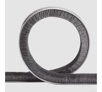 Striscia di tenuta inferiore della porta insonorizzata con tre strati di materiale a spazzola densa per riduzione del rumore e blocco degli spazi vuoti sulle porte di casa (marrone, 20 mm)