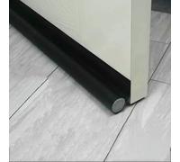 striscia di tenuta inferiore per porta, guarnizione regolabile sotto la porta, fermaspifferi, guarnizione in schiuma antifreddo su un lato, guarnizione - nero 95pige