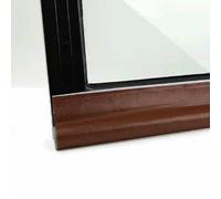 Striscia di tenuta inferiore per porta regolabile, tagliabile, blocca spifferi sotto la porta, antivento, isolante, in schiuma, strisce meteorologiche, marrone, circa 96 cm, 1 pezzo