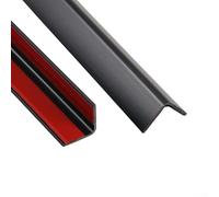 Striscia di tenuta per base dell'armadio per lavello della cucina, profilo in PVC per creare barriera tra il pavimento e l'interfaccia del basamento dell'armadio (nero) (20 x 20))