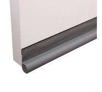 Striscia di tenuta per la parte inferiore della porta, autoadesiva, in schiuma, per ridurre il rumore del vento freddo, 96 x 8 x 3 mm, nero (grigio)