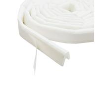 Striscia di tenuta per porta, autoadesiva, a forma di V, invertita, 6 m, per porte e finestre, calda in inverno e fresca in estate, adatta per porte e finestre, colore: bianco