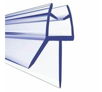 Striscia di tenuta per porta doccia in PVC da 4-6 mm, per porta in vetro, 2 pezzi, strisce di tenuta per porta in vetro, strisce di bloccaggio dell'acqua da 50 cm a 12 mm