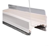 Striscia di tenuta per porte domestiche con design a tripla spazzata, fodera in feltro insonorizzante, antipolvere e resistente alle intemperie, materiale PVC per bloccare aria e rumore (bianco)