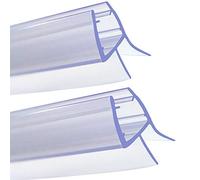 Striscia di tenuta per schermo doccia, 2 pezzi, striscia di tenuta in gomma in plastica per doccia da 6-8 mm, striscia di tenuta dritta in vetro per porta della doccia da 100 cm