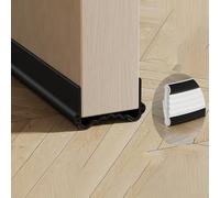 Striscia di tenuta regolabile per il fondo della porta, realizzata in PVC per evitare rumore, polvere e perdite d'aria, include una forte toppa non marcatura (nero)