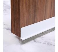 Striscia di tenuta sotto la porta, 2 pezzi, autoadesiva, antipolvere, insonorizzante, per la protezione della porta della camera da letto, larghezza 53 mm (bianco)