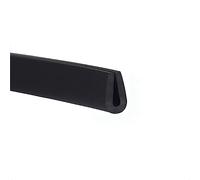 Striscia di tenuta, Striscia di Tenuta in Gomma a U, a Forma 3,28F del Bordo in con Fondo Tondo Nero, for Portiere Auto e Piastre in Acciaio Vetro(10mm x 5mm)