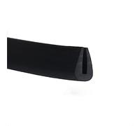 Striscia di tenuta, Striscia di Tenuta in Gomma a U, a Forma 3,28F del Bordo in con Fondo Tondo Nero, for Portiere Auto e Piastre in Acciaio Vetro(12mm x 6mm)