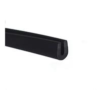 Striscia di tenuta, Striscia di Tenuta in Gomma a U, a Forma 3,28F del Bordo in con Fondo Tondo Nero, for Portiere Auto e Piastre in Acciaio Vetro(8mm x 6mm)