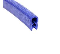 Striscia di tenuta, Striscia di tenuta in gomma a U, bordo nero flessibile da 3,28 piedi con spazio in metallo for portelli portiere auto e piastre in acciaio vetro,Red(Blu,15mm x 9mm)