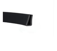 Striscia di tenuta, Striscia di tenuta in gomma a U, rivestimento del bordo canale in a 3,28 piedi della protezione porta con fondo piatto nero, in, dalle intemperie(10mm x 16mm)
