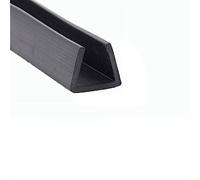 Striscia di tenuta, Striscia di tenuta in gomma a U, rivestimento del bordo canale in a 3,28 piedi della protezione porta con fondo piatto nero, in, dalle intemperie(12mm x12mm)