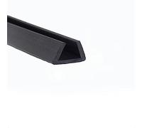 Striscia di tenuta, Striscia di tenuta in gomma a U, rivestimento del bordo canale in a 3,28 piedi della protezione porta con fondo piatto nero, in, dalle intemperie(12mm x 14mm)