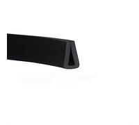 Striscia di tenuta, Striscia di tenuta in gomma a U, rivestimento del bordo canale in a 3,28 piedi della protezione porta con fondo piatto nero, in, dalle intemperie(6mm x 13mm)