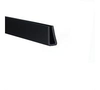 Striscia di tenuta, Striscia di tenuta in gomma a U, rivestimento del bordo in con canale a fondo piatto 3,28 piedi nero isolante in for autoveicoli(7mm x 17mm)
