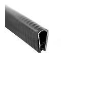 Striscia di tenuta, Striscia di tenuta in gomma a U, striscia bordo sigillante a forma 6,56 piedi for porte automobili, camion e applicazioni domestiche(Black,17mm x 10mm)